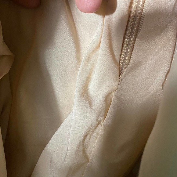 Cinq A Sept Midi Dress 8 Medium Beige Sand Sleeveless Piper Ruffle Asymmetrical - Picture 12 of 13